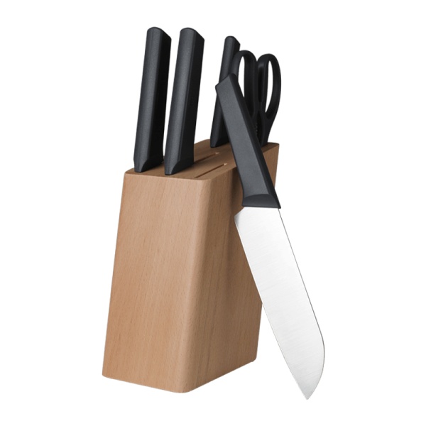 Набор ножей с подставкой Xiaomi Huo Hou HU0057 (4 ножа, ножницы)