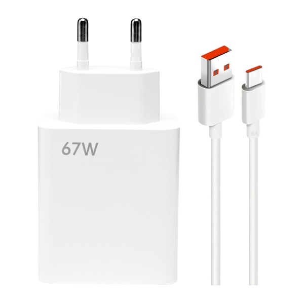 Сетевая зарядка Xiaomi 67W Charger + кабель USB-C EU